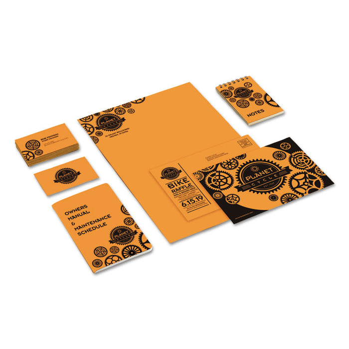 Color Cardstock, 65lb, 8.5 x 11, Cosmic Orange, 250/Pack