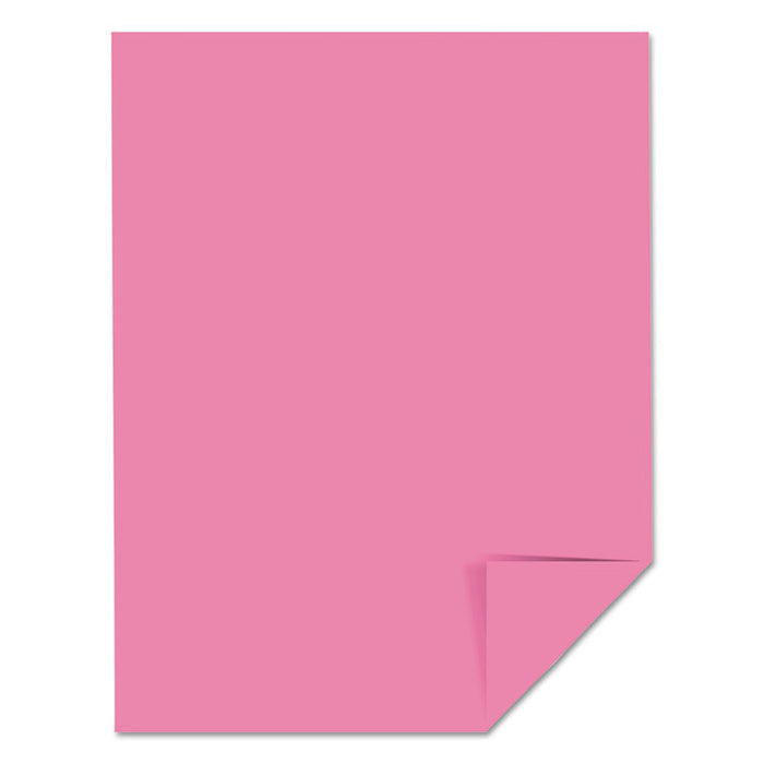 Color Cardstock, 65 lb Cover Weight, 8.5 x 11, Pulsar Pink, 250/Pack