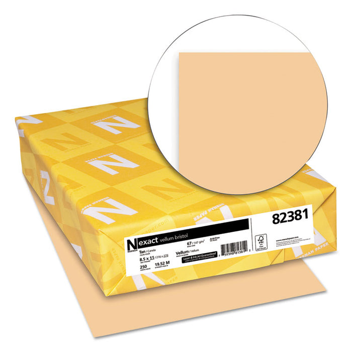 Exact Vellum Bristol Cover Stock, 67 lb Bristol Weight, 8.5 x 11, 250/Pack