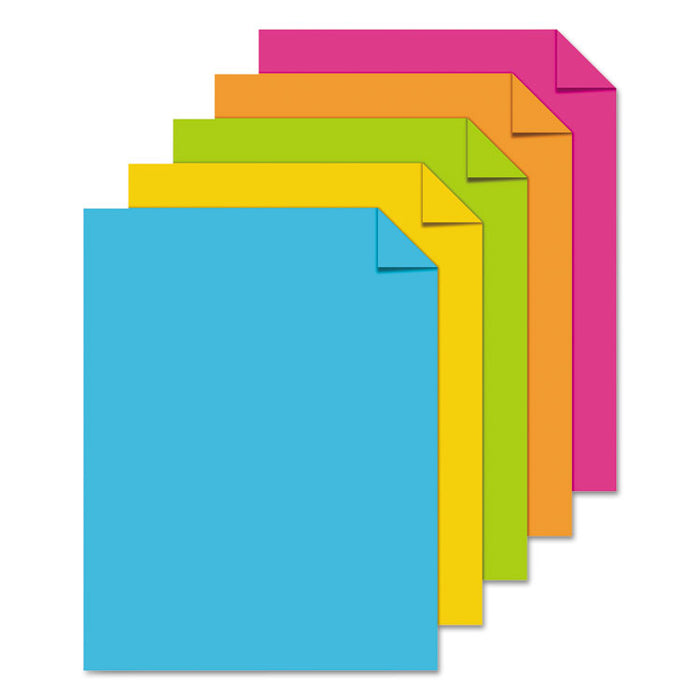 Color Paper -"Bright" Assortment, 24 lb Bond Weight, 8.5 x 11, Assorted Bright Colors, 500/Ream