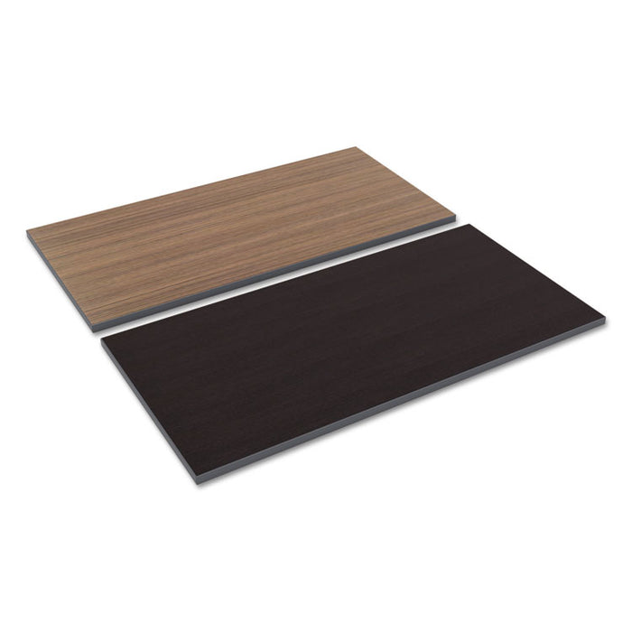 Reversible Laminate Table Top, Rectangular, 47 5/8w x 23 5/8d, Espresso/Walnut