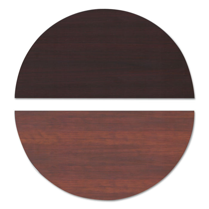 Reversible Laminate Table Top, Half Round, 48w x 24d, Medium Cherry/Mahogany
