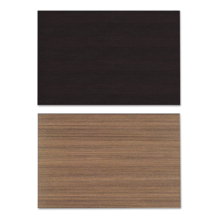 Reversible Laminate Table Top, Rectangular, 35 3/8w x 23 5/8d, Espresso/Walnut