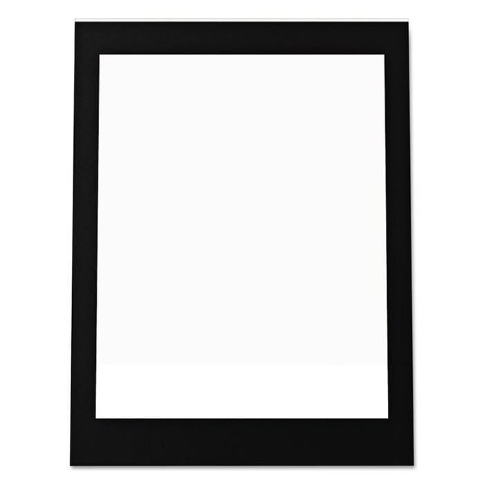 Superior Image Black Border Sign Holder, 5 x 7, Slanted, Black/Clear