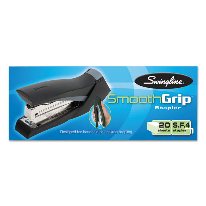 SmoothGrip Stapler, 20-Sheet Capacity, Black/Gray