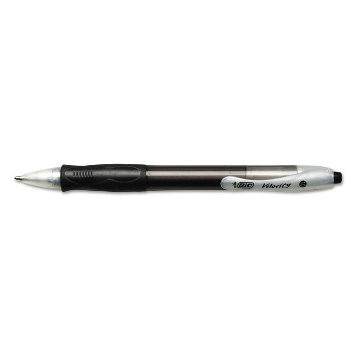 Velocity Retractable Ballpoint Pen, Medium 1mm, Black Ink & Barrel, 36/Pack