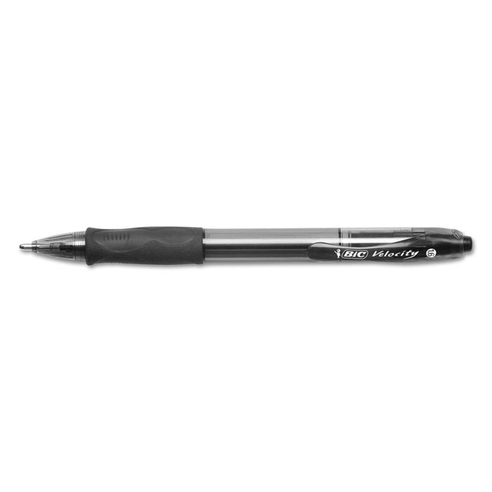 Velocity Atlantis Bold Retractable Ballpoint Pen, 1.6mm, Black Ink & Barrel, 36/Pack