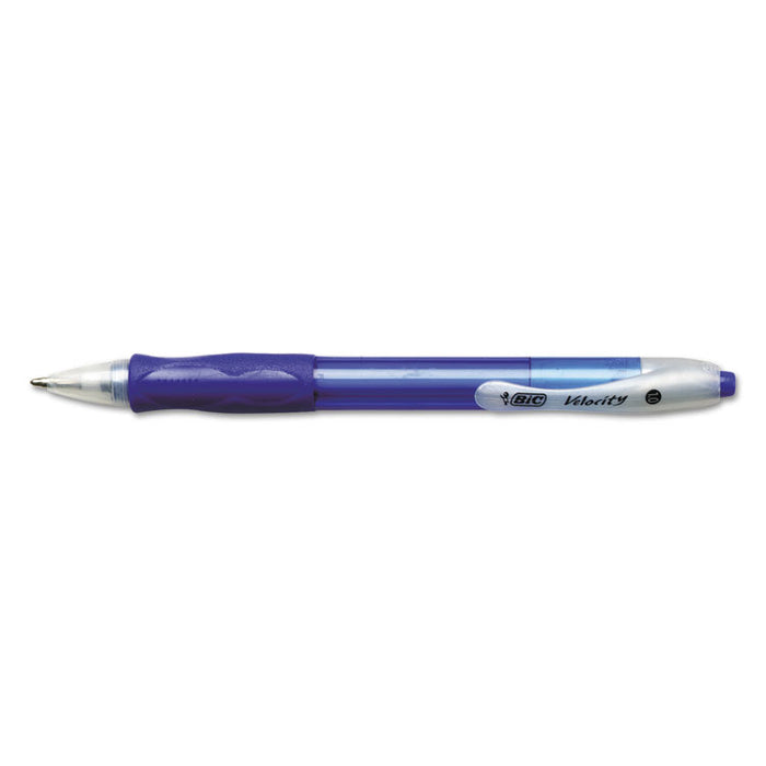 Velocity Easy Glide Ballpoint Pen Value Pack, Retractable, Medium 1 mm, Blue Ink, Blue Barrel, 36/Pack