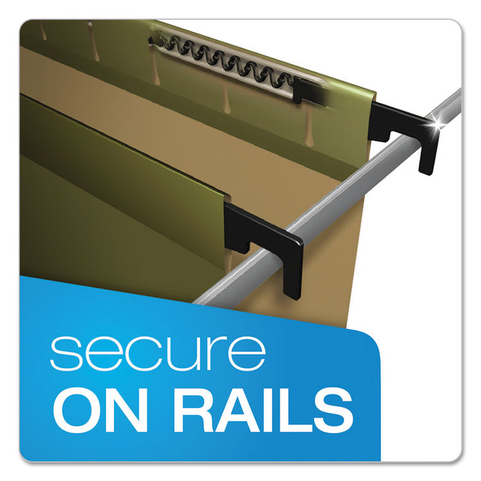 SureHook Hanging Folders, Letter Size, 1/5-Cut Tab, Standard Green, 20/Box