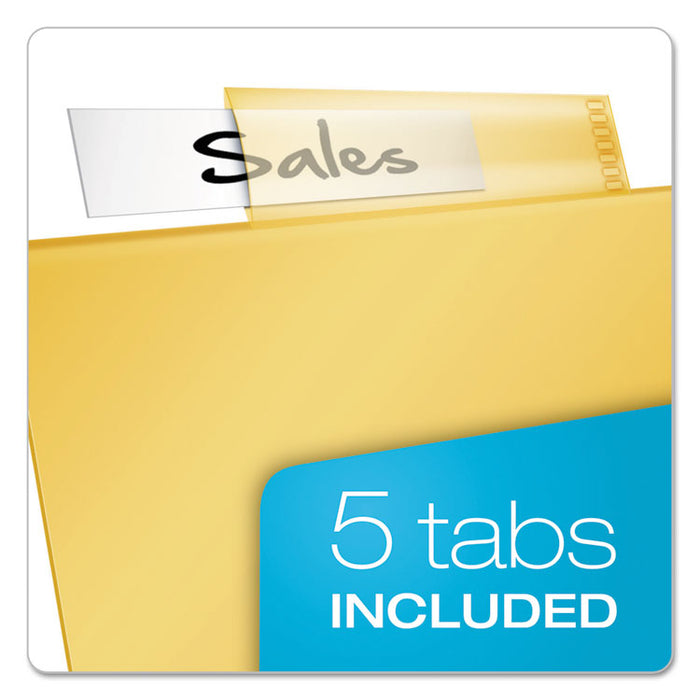 Poly Ring Binder Pockets, 8.5 x 11, Letter, Assorted Colors, 5/Pack