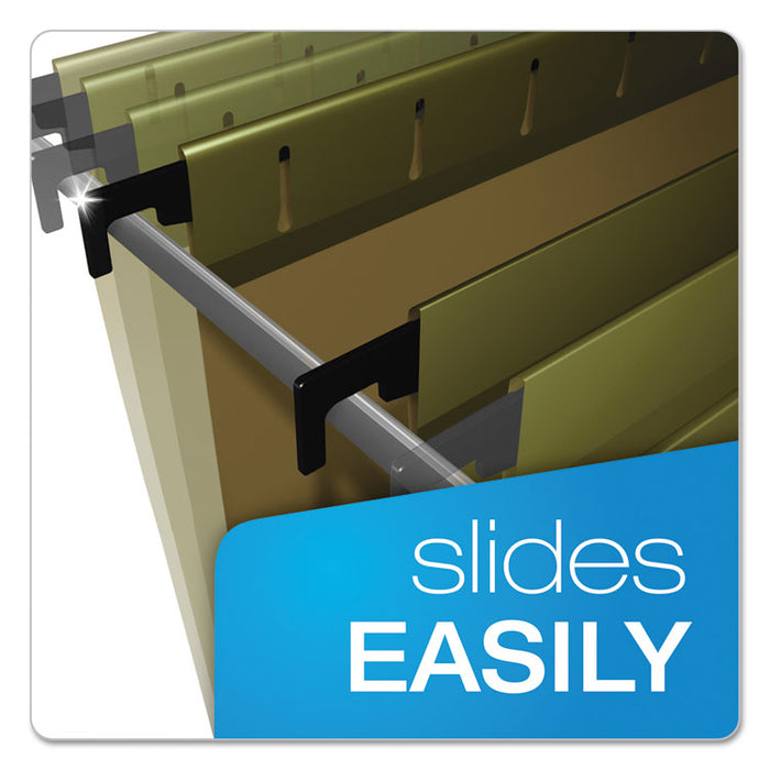 SureHook Hanging Folders, Letter Size, 1/5-Cut Tab, Standard Green, 20/Box
