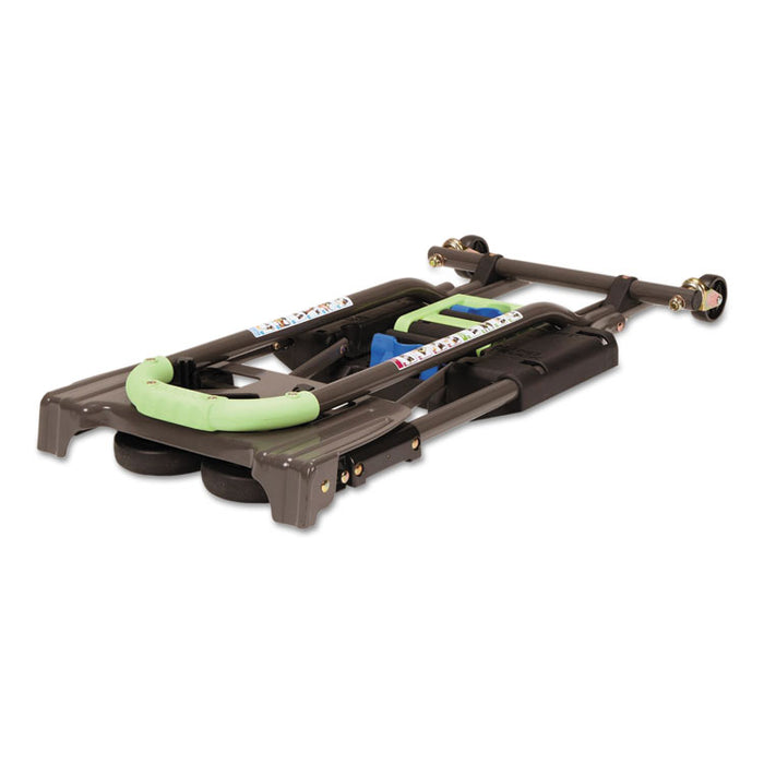 2-in-1 Multi-Position Hand Truck and Cart, 16.63 x 12.75 x 49.25, Blue/Green