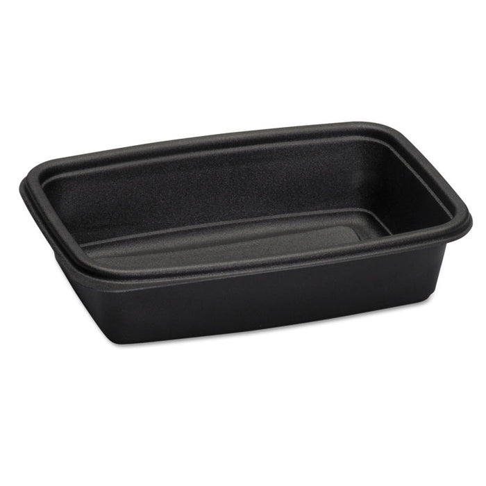 Microwave-Safe Containers,32 oz, Plastic, Black, 8-3/4x6-1/8x2, 75/Bag