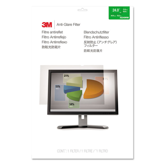 Antiglare Frameless Filter for 24" Widescreen Monitor, 16:9 Aspect Ratio