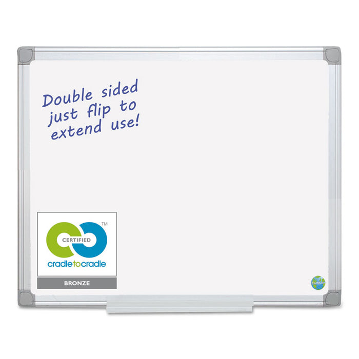Earth Silver Easy Clean Dry Erase Boards, 48 x 96, White, Aluminum Frame