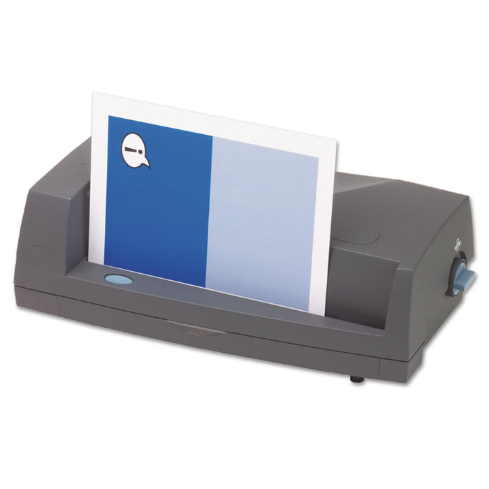 24-Sheet 3230 Electric Two-to-Three-Hole Adjustable Punch, 9/32" Holes, Gray