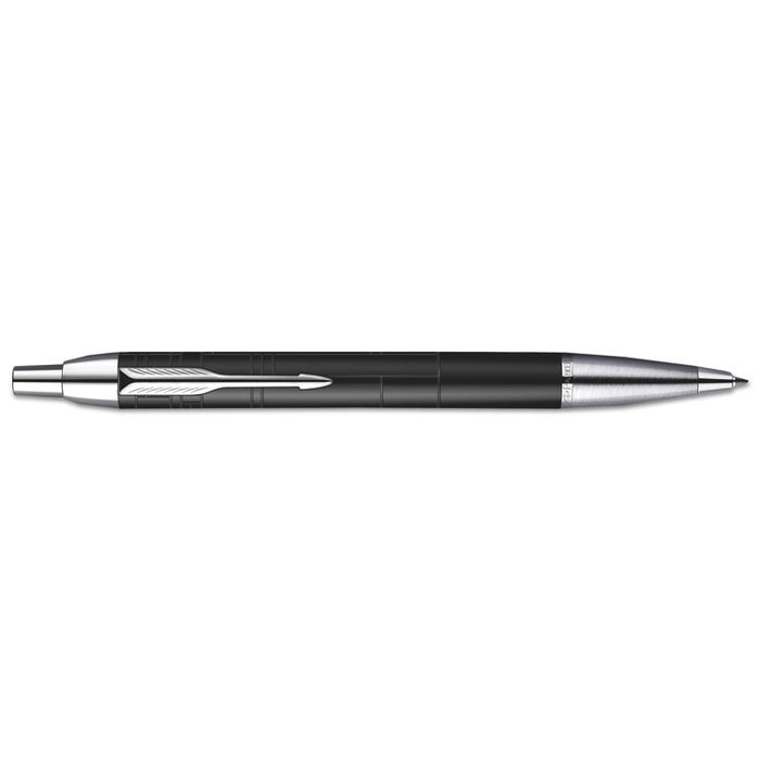 IM Ballpoint Pen, Retractable, Fine 0.5 mm, Black Ink, Black/Chrome Barrel