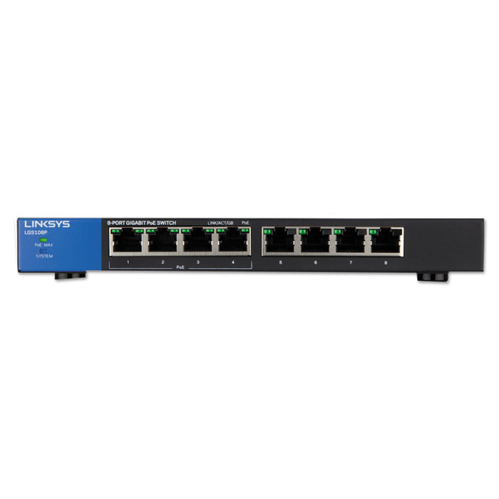 Business Desktop Gigabit PoE+ Switch, 8 Ports