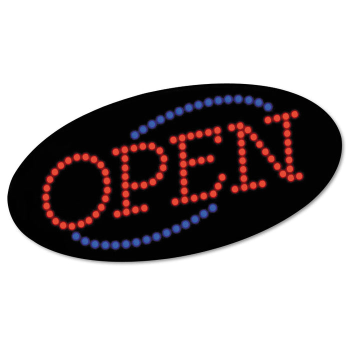 LED OPEN Sign, 10 1/2: x 20 1/8", Red & Blue Graphics
