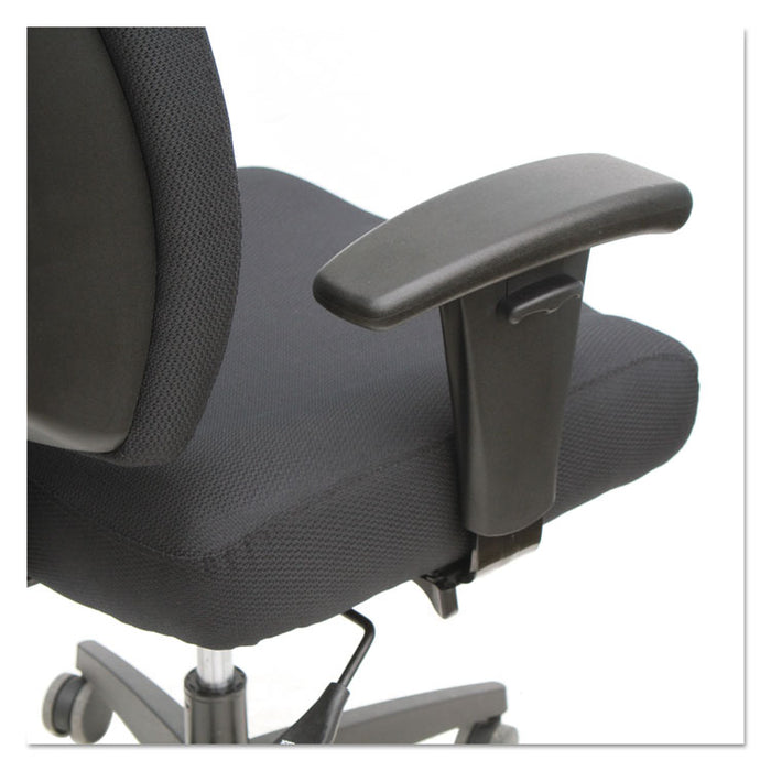 Alera Wrigley Series High Performance Mid-Back Synchro-Tilt Task Chair, Supports up to 275 lbs., Black Seat/Back, Black Base