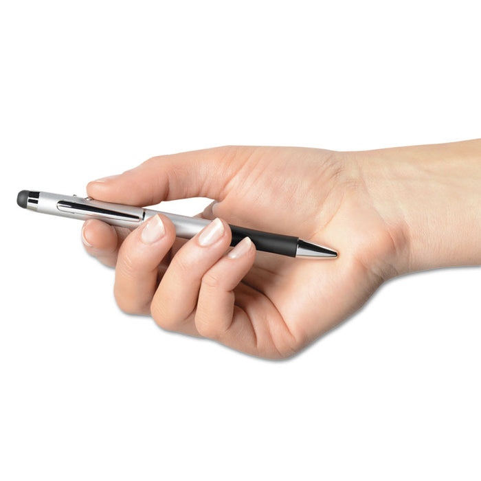 3-in-1 Laser Pointer with Stylus and Pen, Class 2, Projects 984 ft, Silver