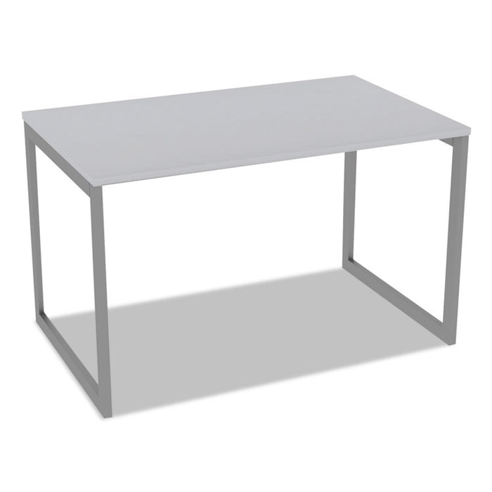Alera Open Office Desk Series Adjustable O-Leg Desk Base, 30" Deep, Silver