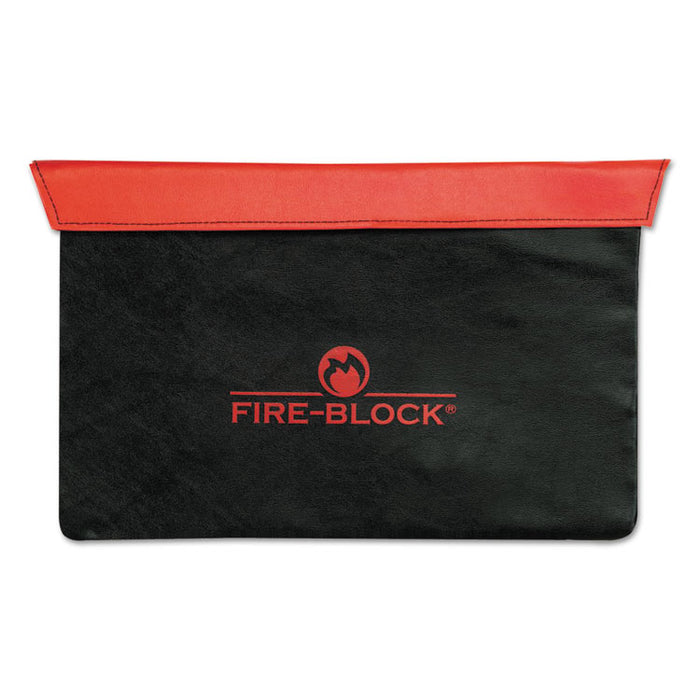 Fire-Block Document Portfolio, Aluminized Fire-Retardant Fabric with DuPont Kevlar Thread, 15.5 x 0.5 x 10, Red/Black