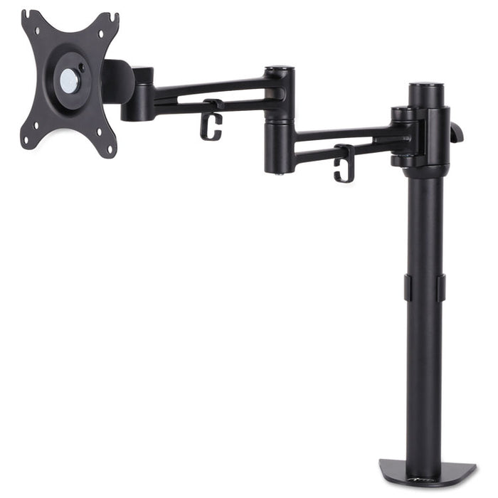 AdaptivErgo Pole-Mounted Monitor Arm, Single Monitor up to 30", Black
