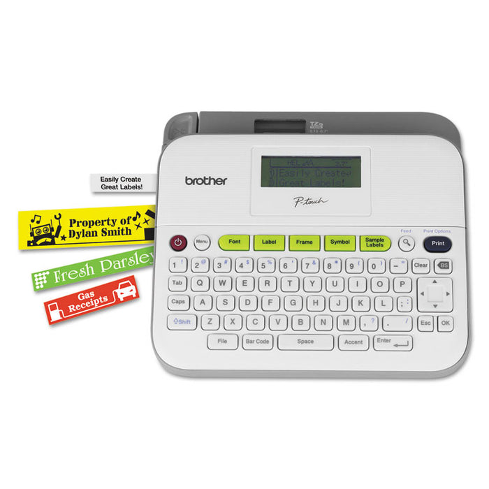 PT-D400AD Versatile, Easy-to-Use Label Maker with AC Adapter, 5 Lines, 7.5 x 7 x 2.88