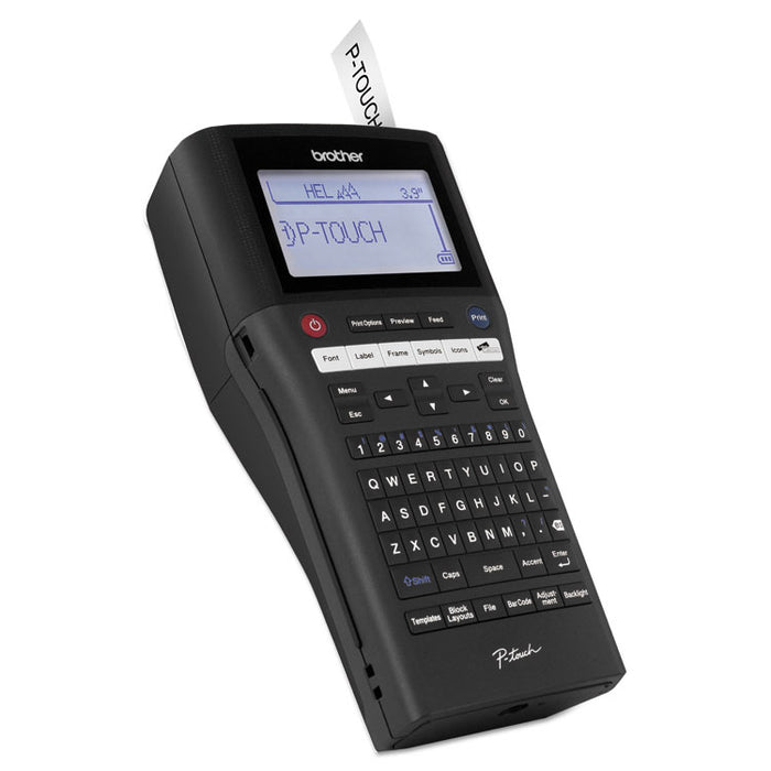 PT-H500LI Rechargeable Take-It-Anywhere Labeler with PC-Connectivity, 30 mm/s Print Speed, 4.8 x 9.7 x 3.5