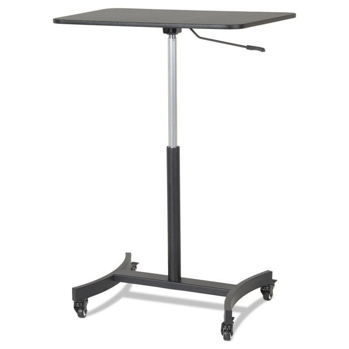 DC500 High Rise Collection Mobile Adjustable Standing Desk, 30.75" x 22" x 29" to 44", Black