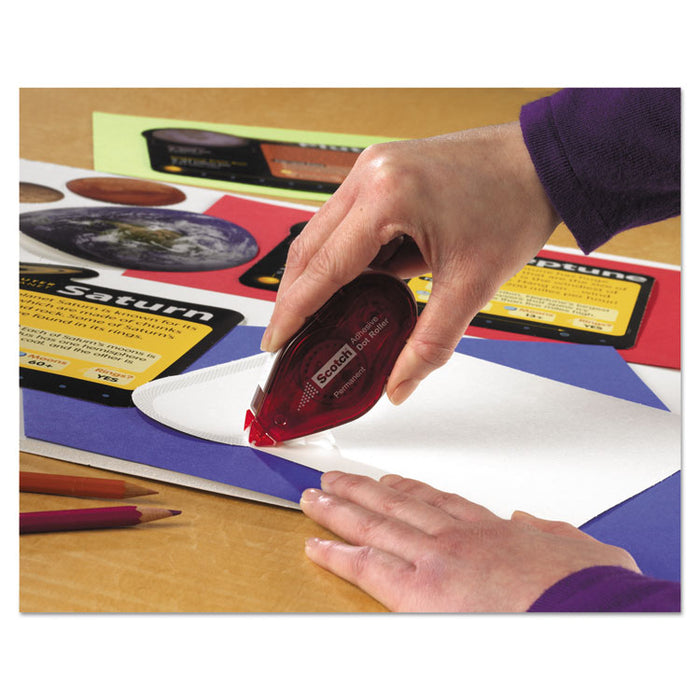 Tape Runner, 0.31" x 49 ft, Dries Clear, 4/Pack