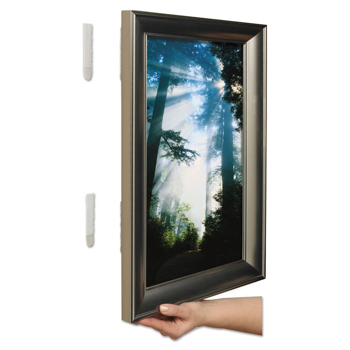 Picture Hanging Strips, Removable, Holds Up to 4 lbs per Pair, 0.5 x 3.63, White, 4 Pairs/Pack