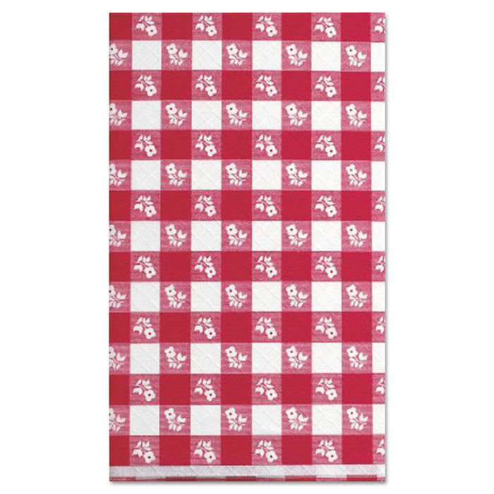 Paper Table Cover, 40" x 300ft, Red Gingham