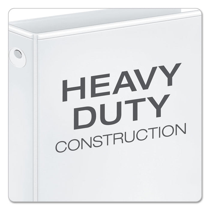 Premier Easy Open ClearVue Locking Round Ring Binder, 3 Rings, 3" Capacity, 11 x 8.5, White