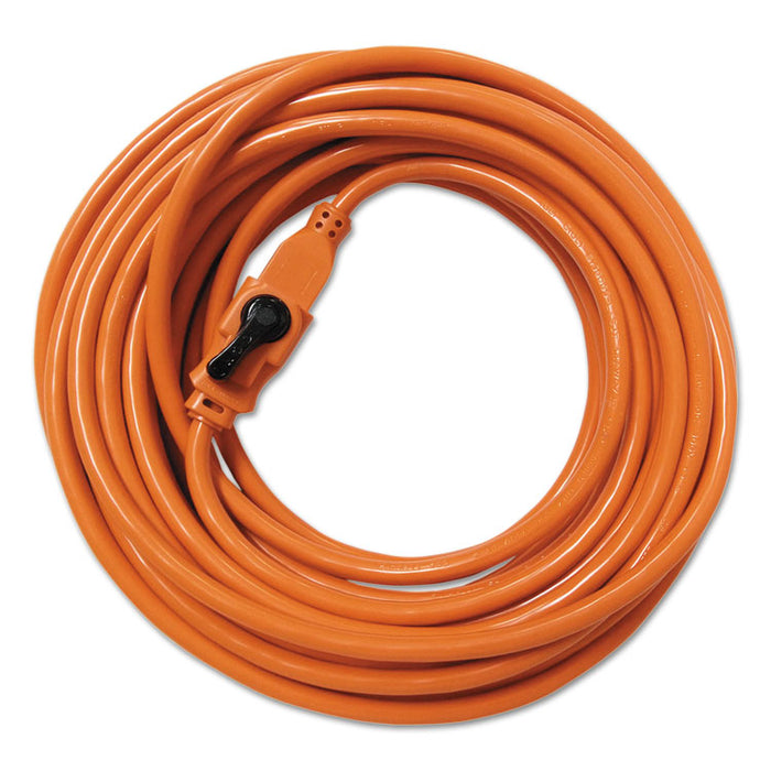 Indoor Extension Cord, Locking Plug, 50ft, Orange