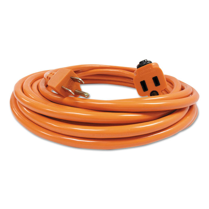 Indoor Extension Cord, Locking Plug, 25ft, Orange