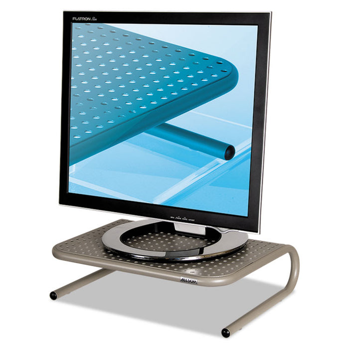 Metal Art Jr. Monitor Stand, 14.75" x 11" x 4.25", Pewter, Supports 40 lbs