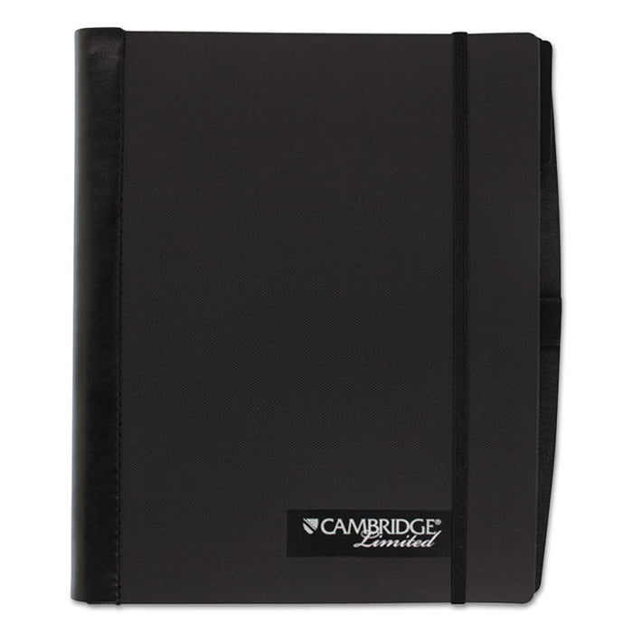 Accents Business Notebook, Wide/Legal Rule, Black Cover, 9.5 x 6.88, 100 Sheets
