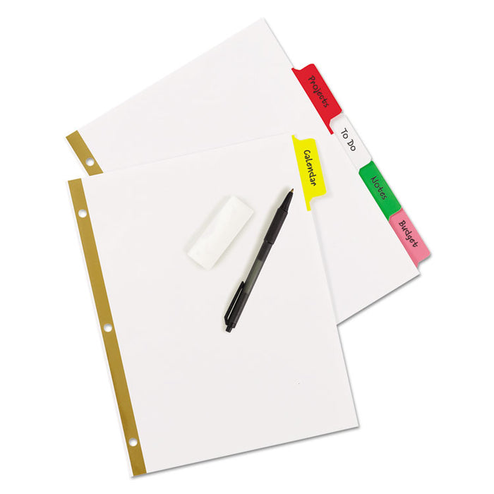 Write and Erase Big Tab Paper Dividers, 5-Tab, Multicolor, Letter