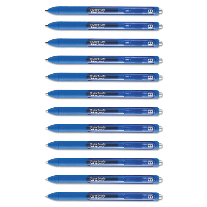 InkJoy Gel Pen, Retractable, Micro 0.5 mm, Blue Ink, Blue Barrel, Dozen