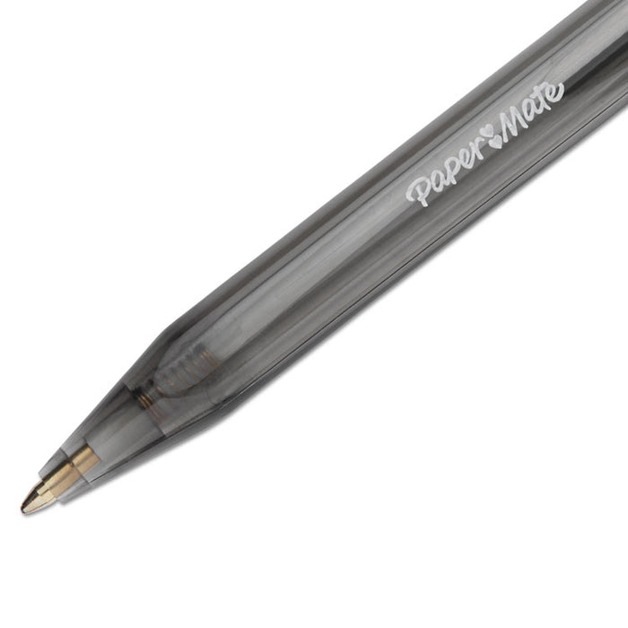 InkJoy 100 RT Ballpoint Pen, Retractable, Medium 1 mm, Black Ink, Black Barrel, Dozen