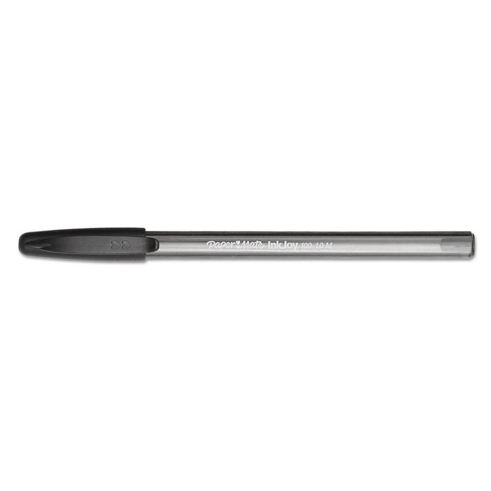 InkJoy 100 Stick Ballpoint Pen Value Pack, 1mm, Black Ink, Smoke/Black Barrel, 48/Box