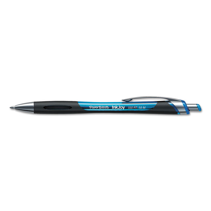 InkJoy 550 RT Retractable Ballpoint Pen, Medium 1mm, Blue Ink/Barrel, Dozen