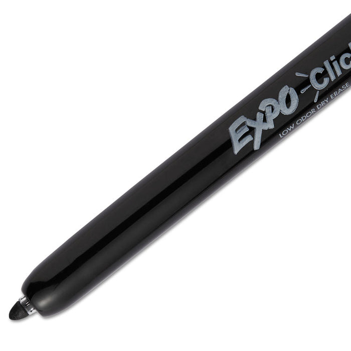 Click Dry Erase Marker, Fine Bullet Tip, Black, Dozen
