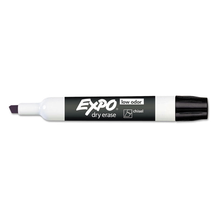 Low-Odor Dry-Erase Marker, Broad Chisel Tip, Black, Dozen