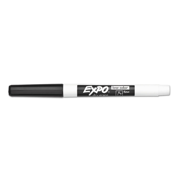 Low-Odor Dry-Erase Marker, Fine Bullet Tip, Black, Dozen