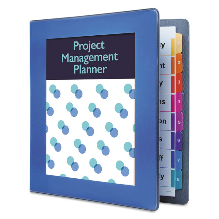 UltraLast Heavy-Duty View Binder with One Touch Slant Rings, 3 Rings, 1" Capacity, 11 x 8.5, Blue