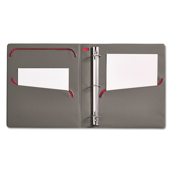 UltraLast Heavy-Duty View Binder with One Touch Slant Rings, 3 Rings, 1" Capacity, 11 x 8.5, Red