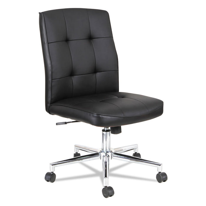 Slimline Swivel/Tilt Task Chair, Supports up to 275 lbs., Black Seat/Black Back, Chrome Base